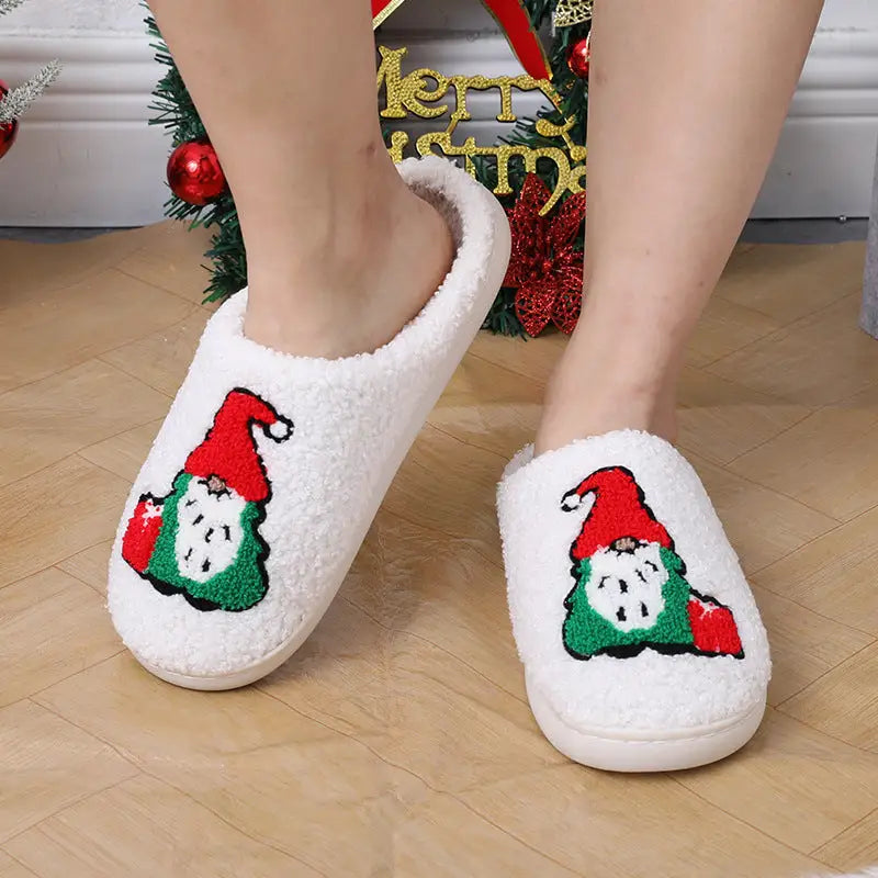 Cute Cartoon Santa Claus Home Slippers Couple Indoor Floor Bedroom Slipper Christmas Warm Shoes Women Men Beyond Trends Hub