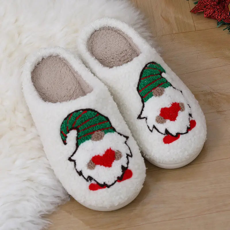Cute Cartoon Santa Claus Home Slippers Couple Indoor Floor Bedroom Slipper Christmas Warm Shoes Women Men Beyond Trends Hub