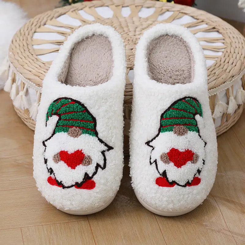Cute Cartoon Santa Claus Home Slippers Couple Indoor Floor Bedroom Slipper Christmas Warm Shoes Women Men Beyond Trends Hub