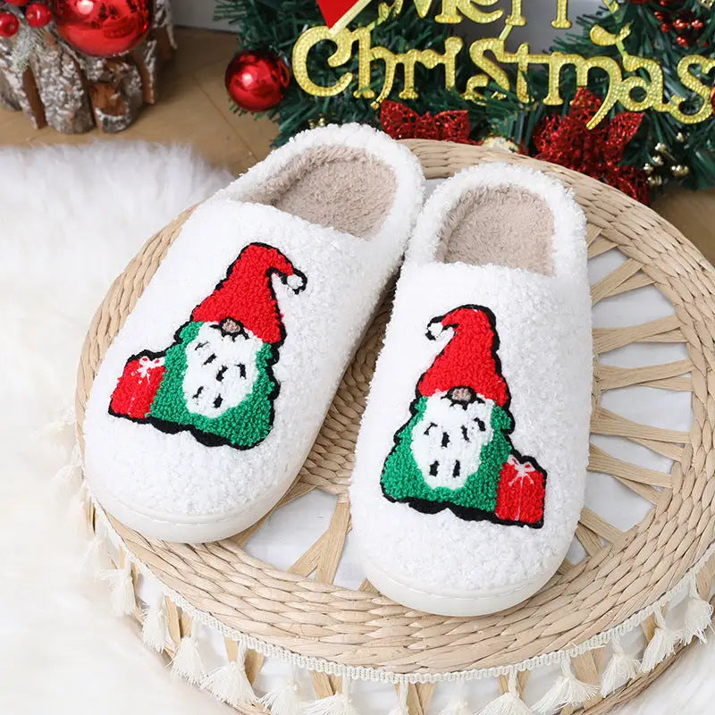 Cute Cartoon Santa Claus Home Slippers Couple Indoor Floor Bedroom Slipper Christmas Warm Shoes Women Men Beyond Trends Hub