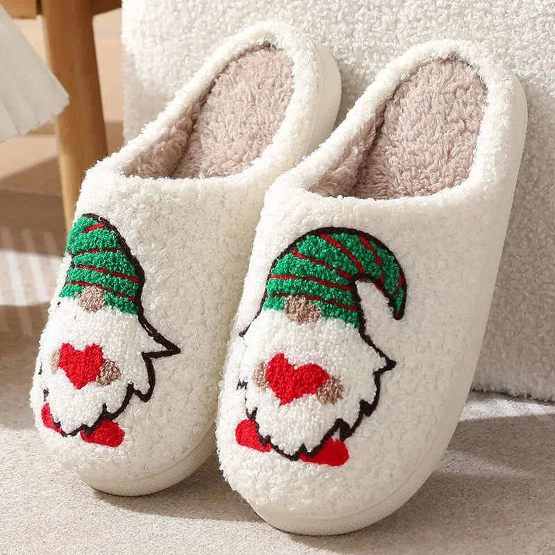 Cute Cartoon Santa Claus Home Slippers Couple Indoor Floor Bedroom Slipper Christmas Warm Shoes Women Men Beyond Trends Hub