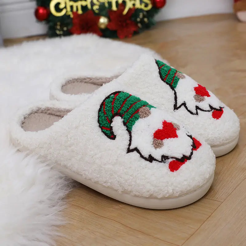 Cute Cartoon Santa Claus Home Slippers Couple Indoor Floor Bedroom Slipper Christmas Warm Shoes Women Men Beyond Trends Hub