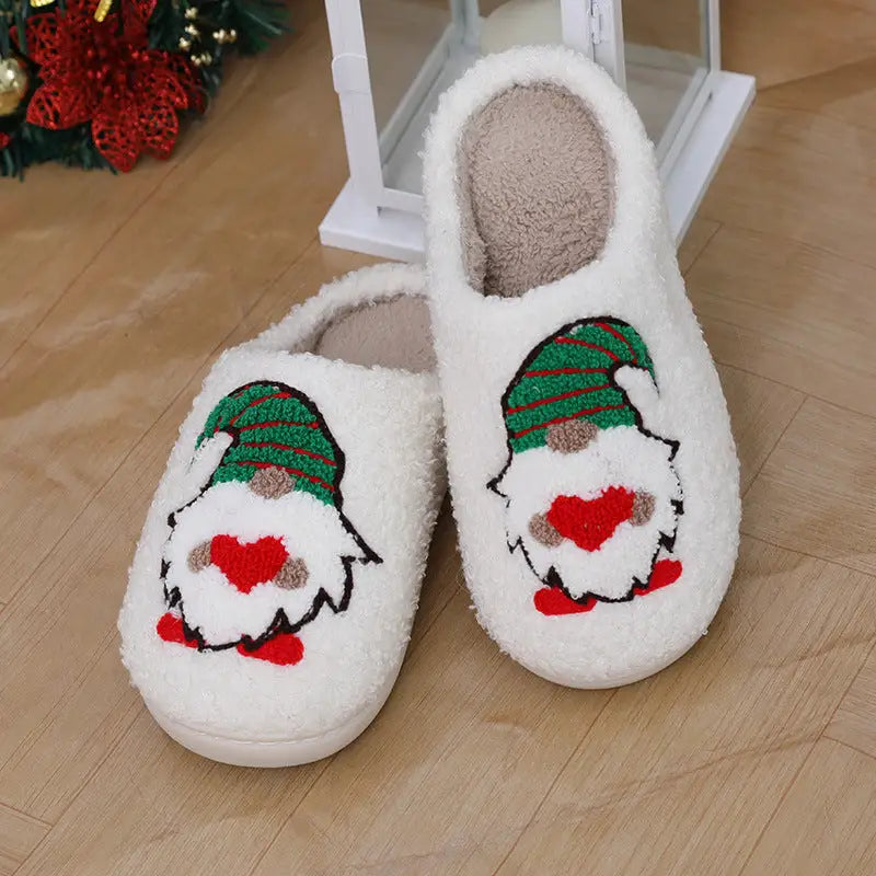Cute Cartoon Santa Claus Home Slippers Couple Indoor Floor Bedroom Slipper Christmas Warm Shoes Women Men Beyond Trends Hub