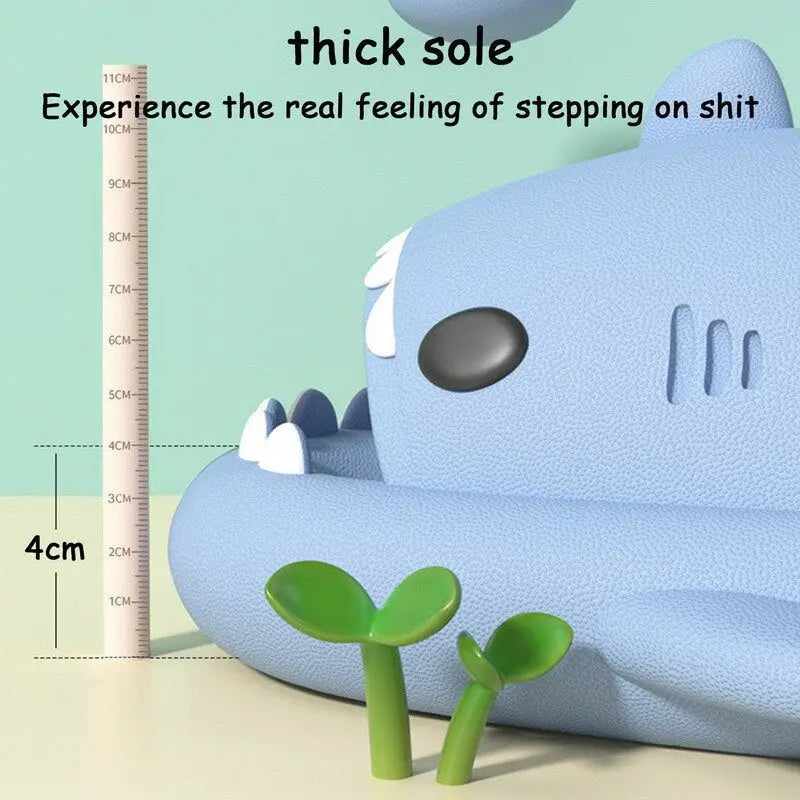 Cute Children Shark Slippers For Kids Anti-Skid Slides Indoor Household Bathroom Color Summer Soft Eva Funny Cartoon Shoes Unify