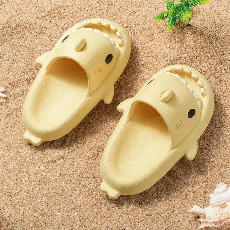 Cute Children Shark Slippers For Kids Anti-Skid Slides Indoor Household Bathroom Color Summer Soft Eva Funny Cartoon Shoes Unify