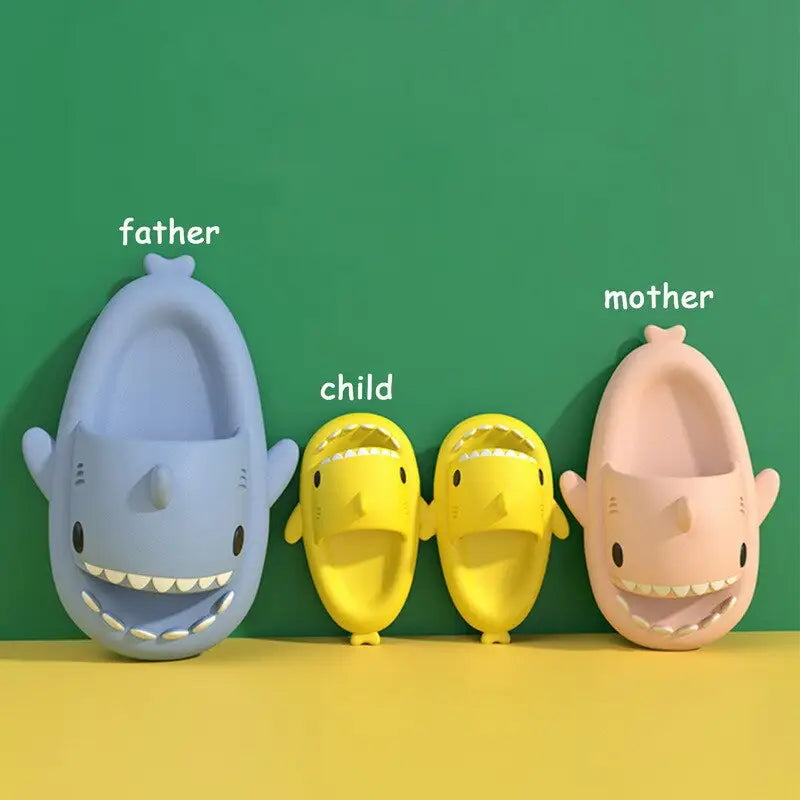 Cute Children Shark Slippers For Kids Anti-Skid Slides Indoor Household Bathroom Color Summer Soft Eva Funny Cartoon Shoes Unify