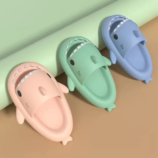 Cute Children Shark Slippers For Kids Anti-Skid Slides Indoor Household Bathroom Color Summer Soft Eva Funny Cartoon Shoes Unify