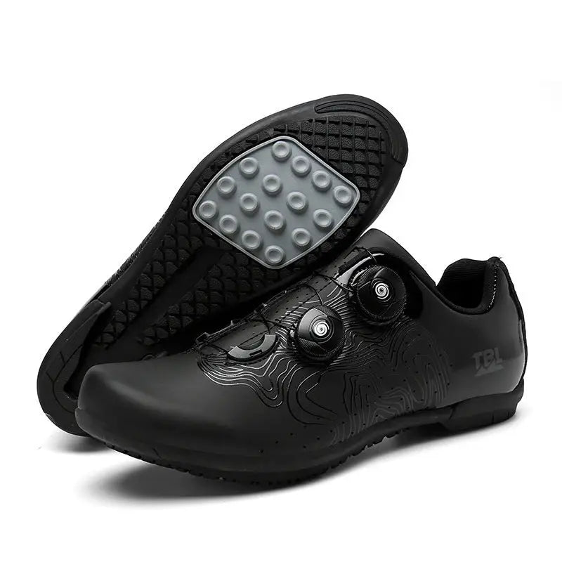 Cycling Shoes Road Cycling Shoes Bicycle Shoes Hard-soled Cycling Shoes - Black Rubber sole / 36