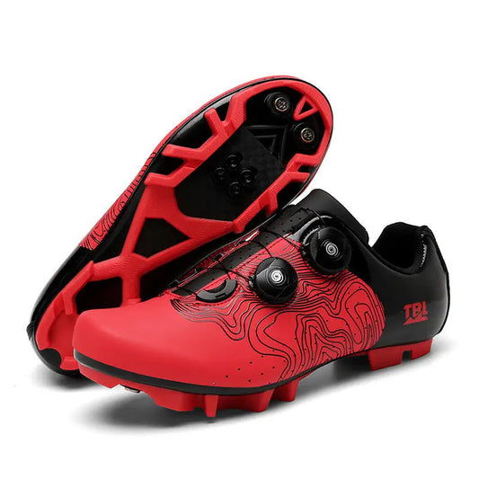 Cycling Shoes Road Cycling Shoes Bicycle Shoes Hard-soled Cycling Shoes - Red Mountain bottom / 36