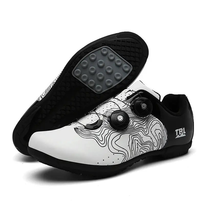 Cycling Shoes Road Cycling Shoes Bicycle Shoes Hard-soled Cycling Shoes - WhiteRubber sole / 36