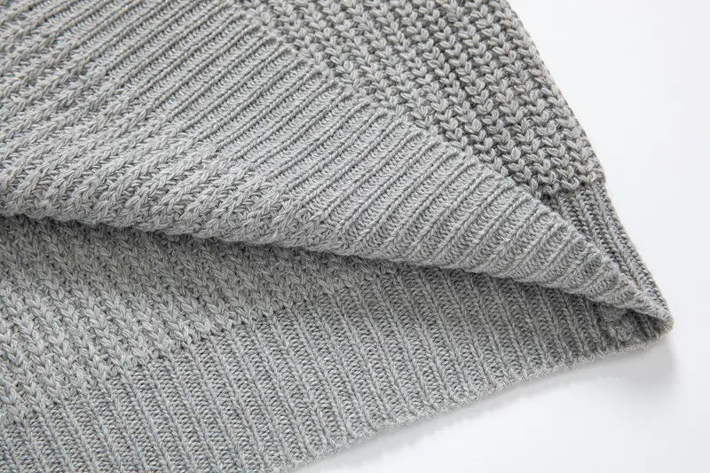 Men’s Long-sleeved Knitted Top Plus Size Sweater