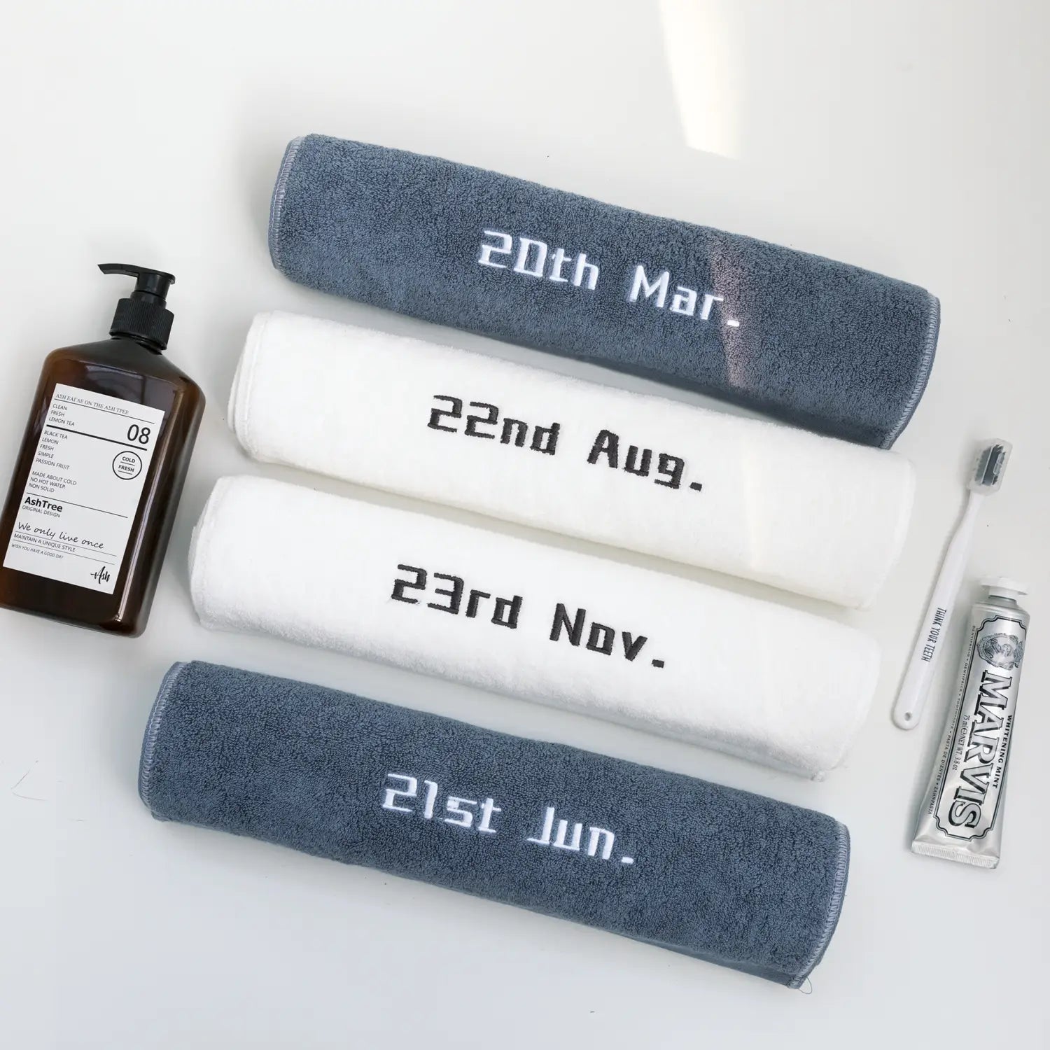 Customized Towels With Birthday Embroidery
