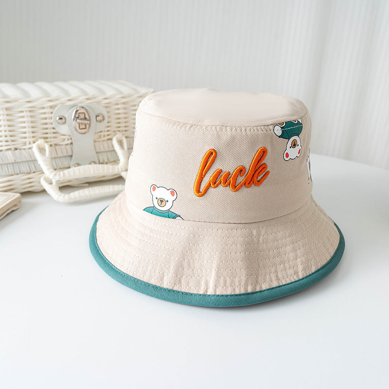 Bucket Hat Baby Spring And Autumn Thin Summer Child Sun-proof Sun Protection Sun Hat