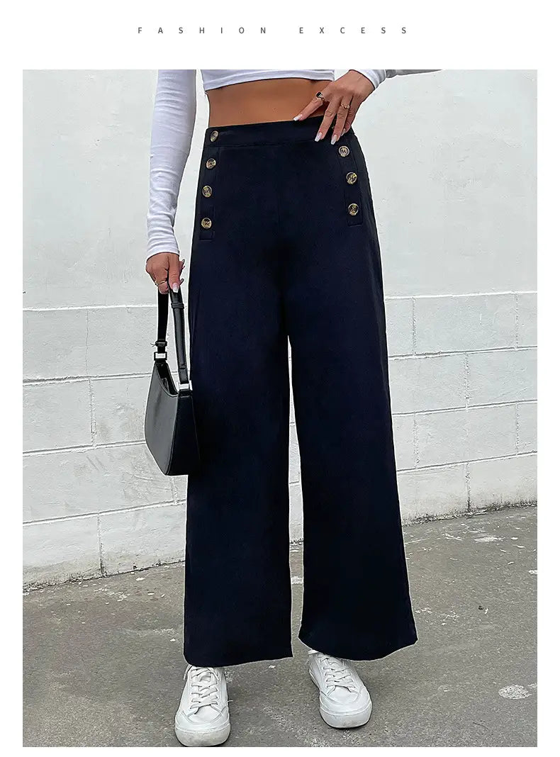 Women’s Slim Fit Solid Color Casual Pants
