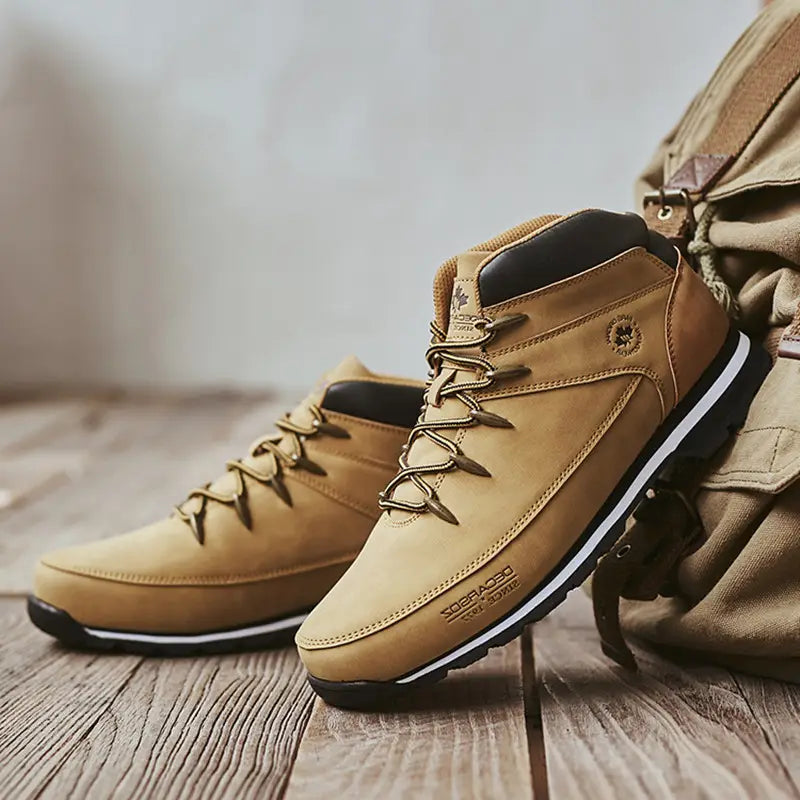 Trendy Outdoor Boots Hiking Shoes Men’s Cotton Boots