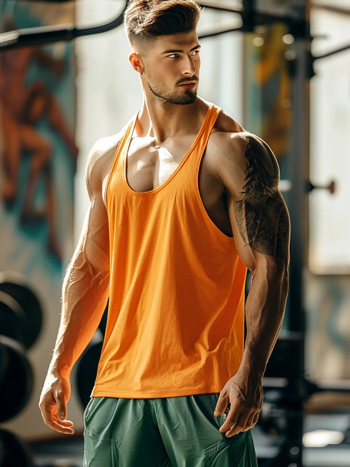 Loose Sleeveless Men’s Fitness Undershirt Casual All-matching Quick Drying Clothes