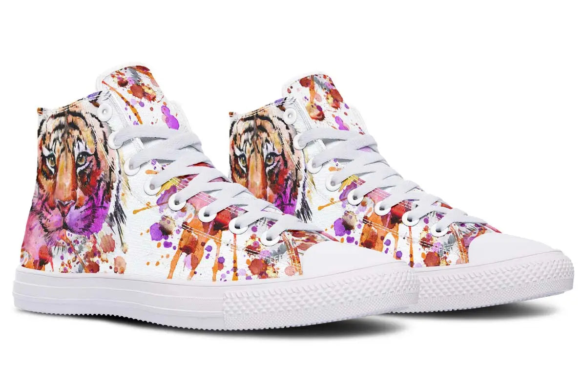 Printed Couple High-top Canvas Shoes
