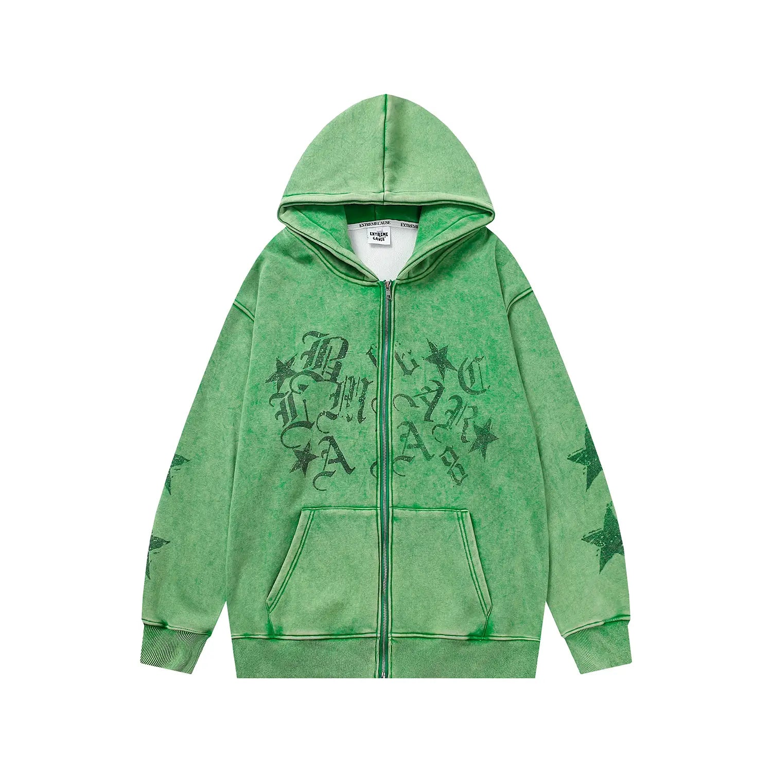 Old Washed Cardigan Hooded Sweater For Men And Women