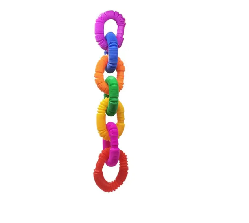Colorful Plastic Tube Coil Children’s Creative Magical Toy Circle Funny Toys Early Development Educational Folding Toy