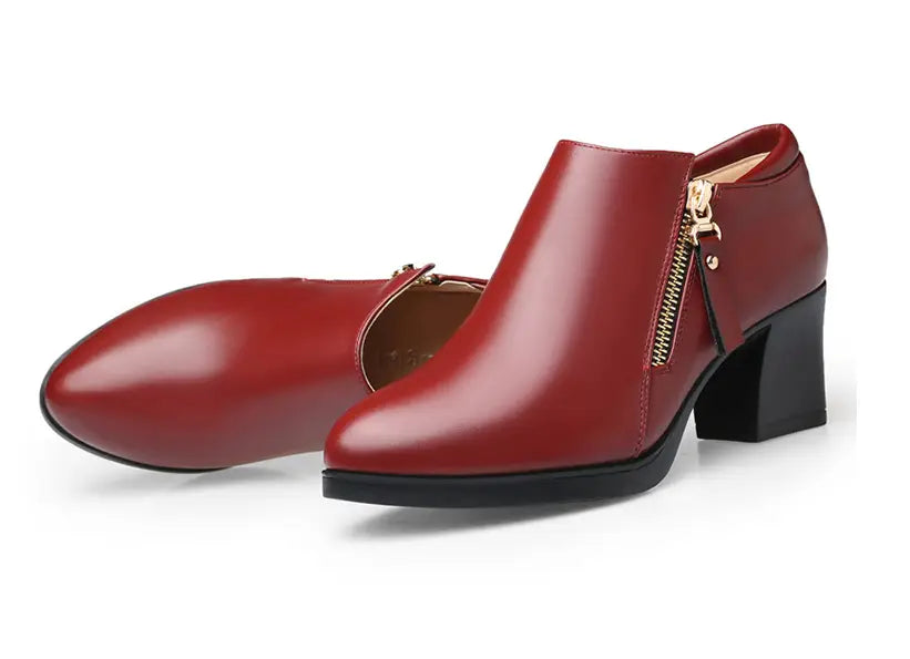 Fashion Personality Autumn Soft Leather Ladies Shoes