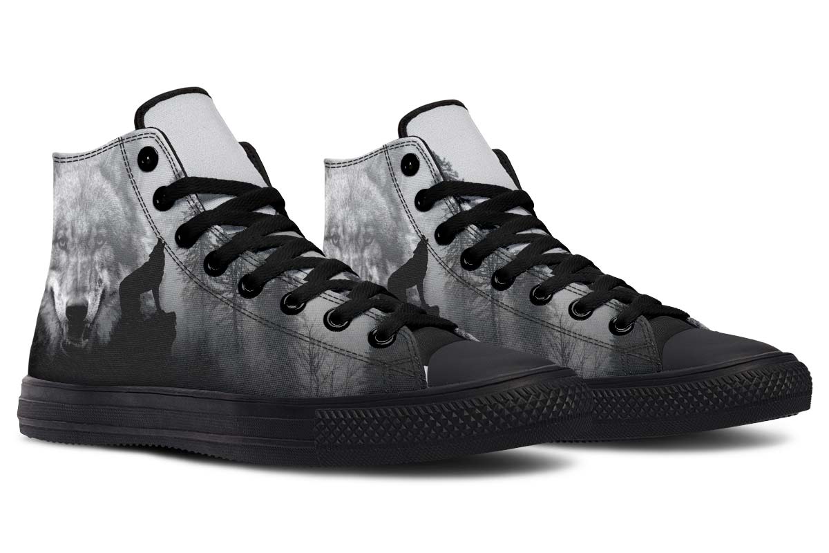 Printed Couple High-top Canvas Shoes