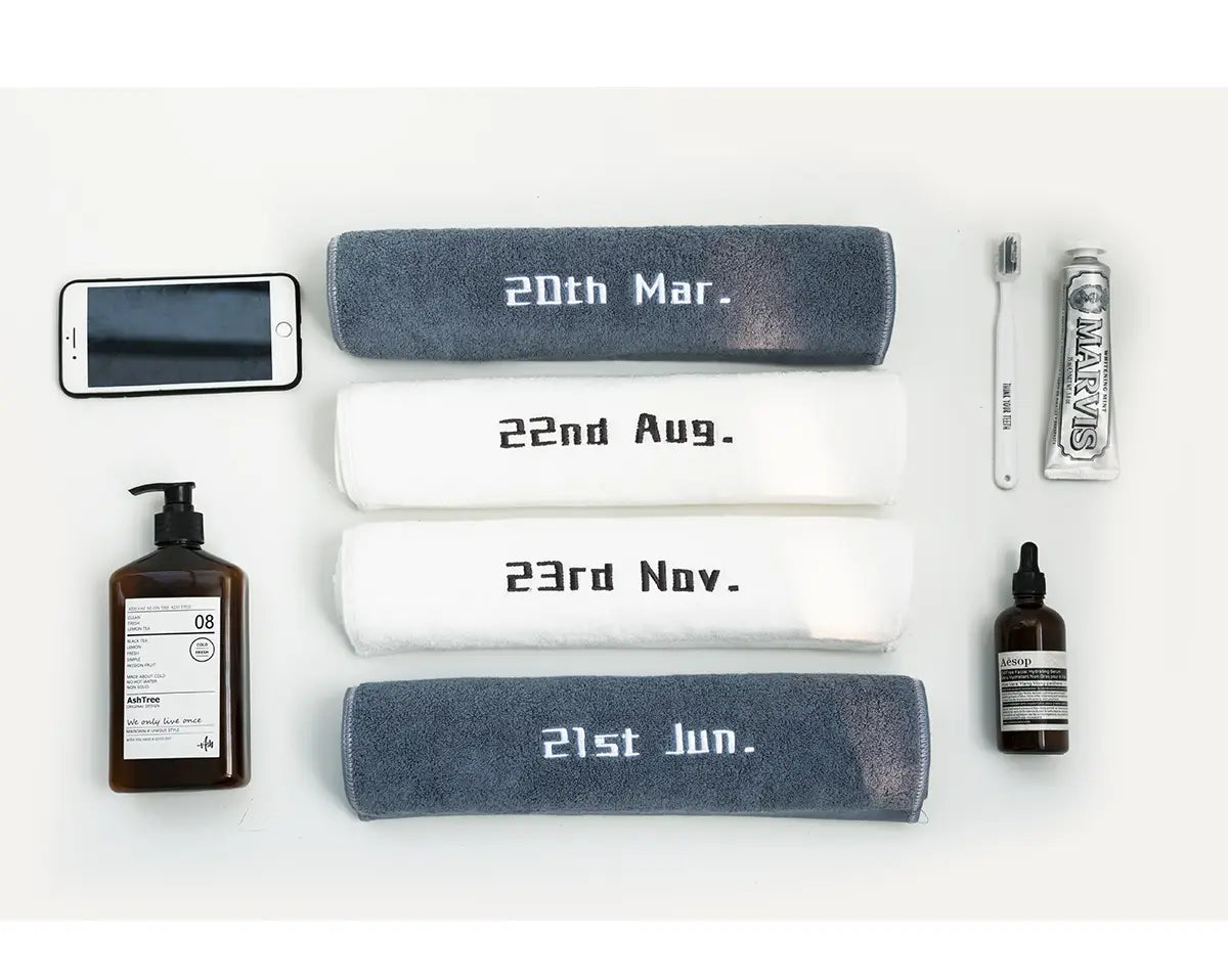 Customized Towels With Birthday Embroidery