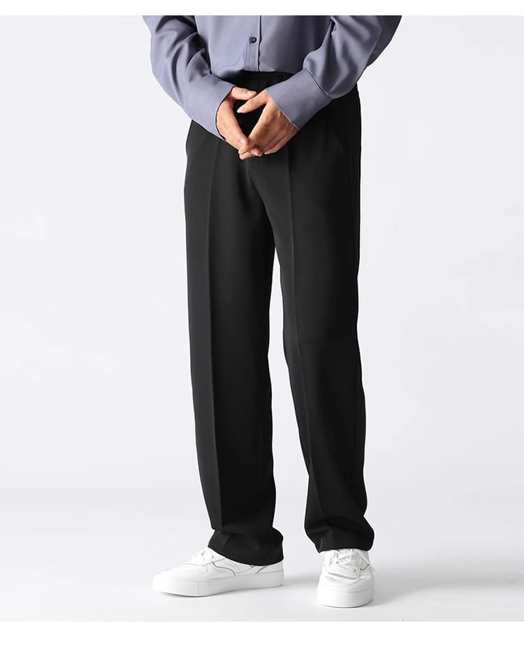 Straight Casual Trousers Loose Men