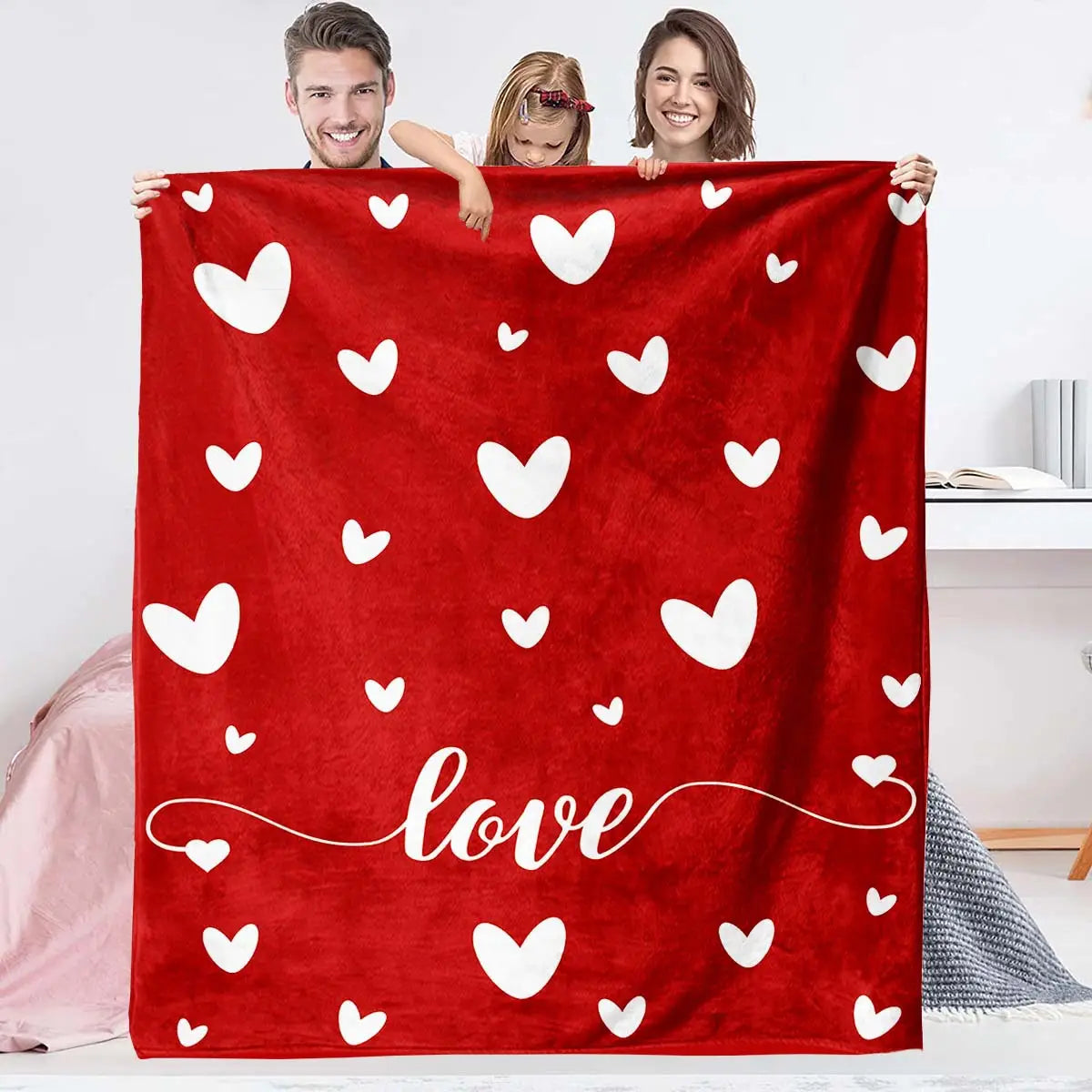 Heart Printing Blanket
