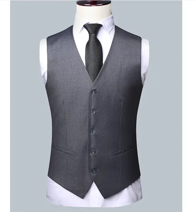 Casual Men’s Suit Set Slim Fit Formal Groom Wedding Dress