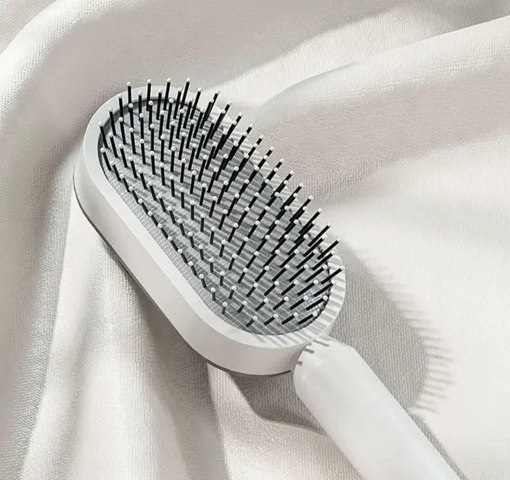 Self Cleaning Hair Brush For Women One-key Cleaning Hair Loss Airbag Massage Scalp Comb Anti-Static Hairbrush