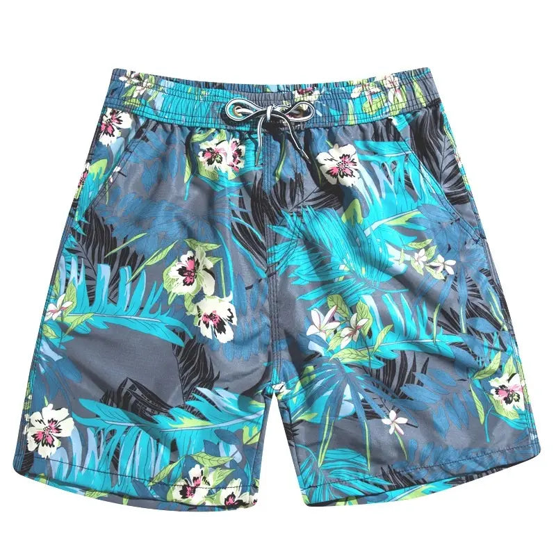 Beach Pants Men’s Soakable Hot Spring Swimming Trunks Water Park Beach Couple Vacation Suit Loose Shorts Women