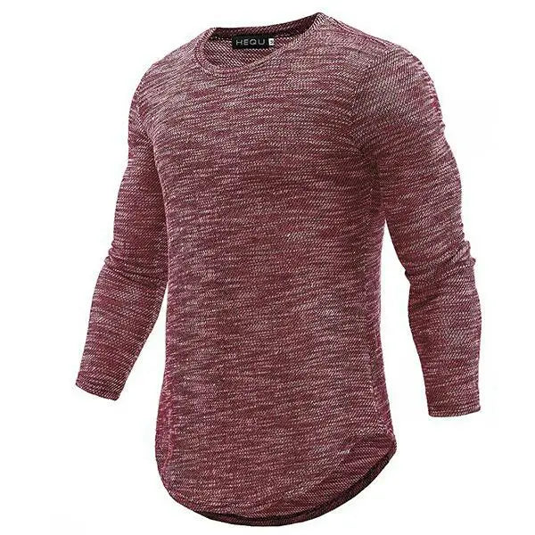 Personalized Slim Hedging Stitching Long-sleeved Men
