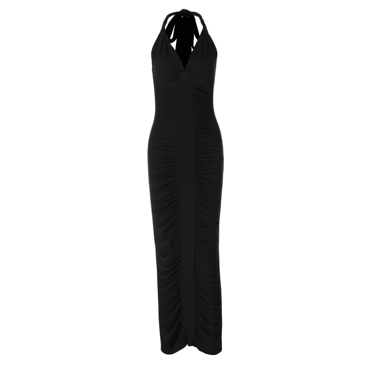 Women’s Fashion V-neck Backless Lace-up Dress