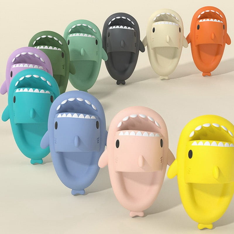 Cute Children Shark Slippers For Kids Anti-Skid Slides Indoor Household Bathroom Color Summer Soft Eva Funny Cartoon