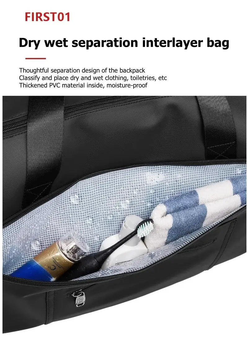 High Quality Waterproof Suit Bag For Men Large Capacity Travel Bag With Shoe Compartment Dry And Wet Separation Travel