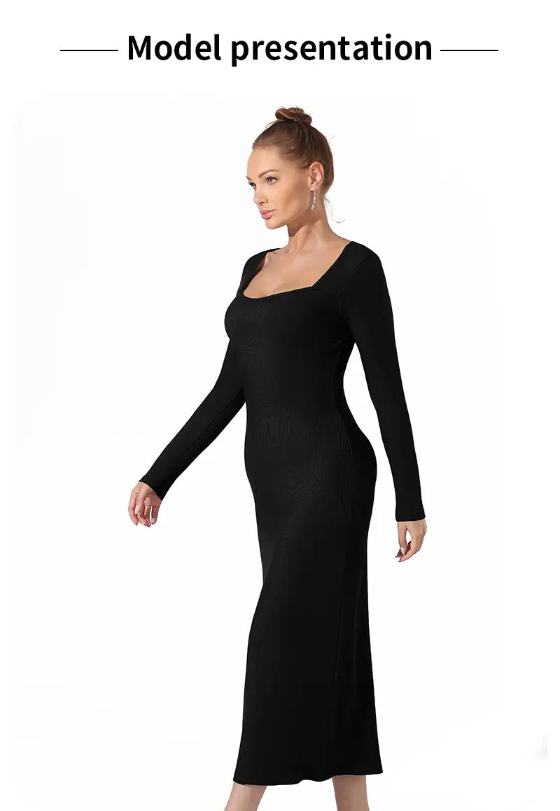 Women’s Fashion Simple Solid Color Dress