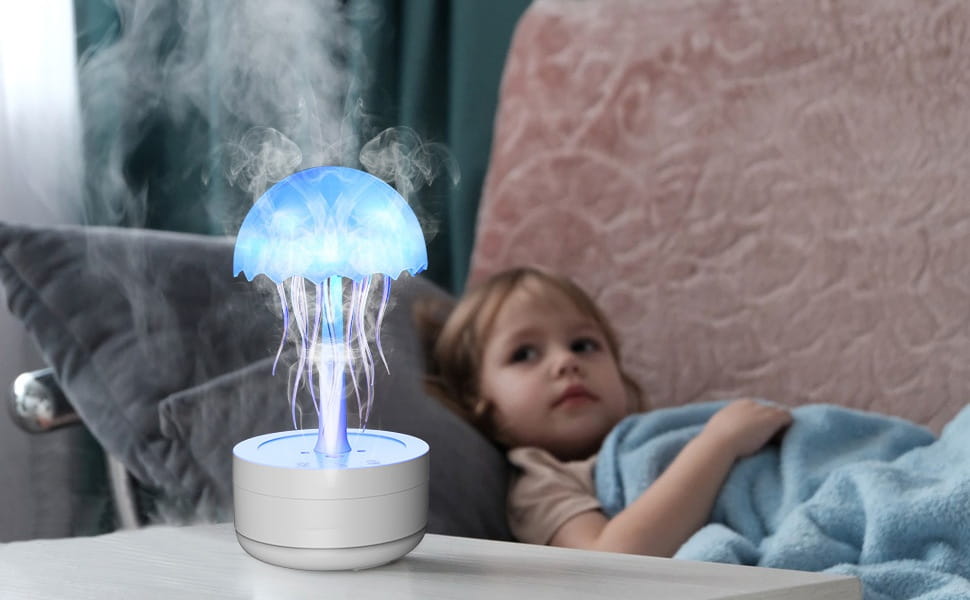 Essential Oil Diffuser Jellyfish Humidifier Fragrance Diffuser Colorful Night Light Heavy Fog Home Bedroom Office Air