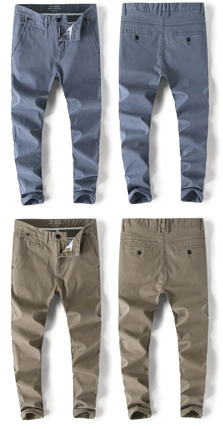 Casual Trousers Slim Fit Straight Men