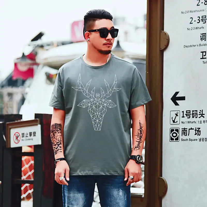 Summer New Plus Size T-Shirt Men