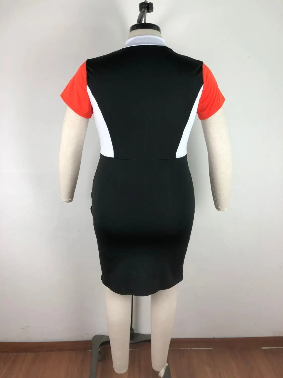Plus Size Women’s Color Matching Dress