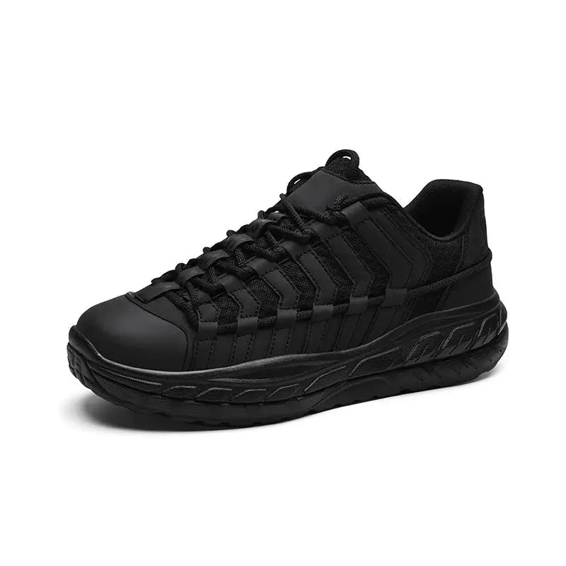 Daddy shoes outdoor casual shoes plus size sneakers - Black / 43