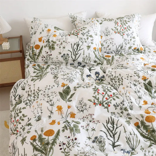 Dandelion Floral Pure Cotton Bed Sheets - Beyond Trends Hub 