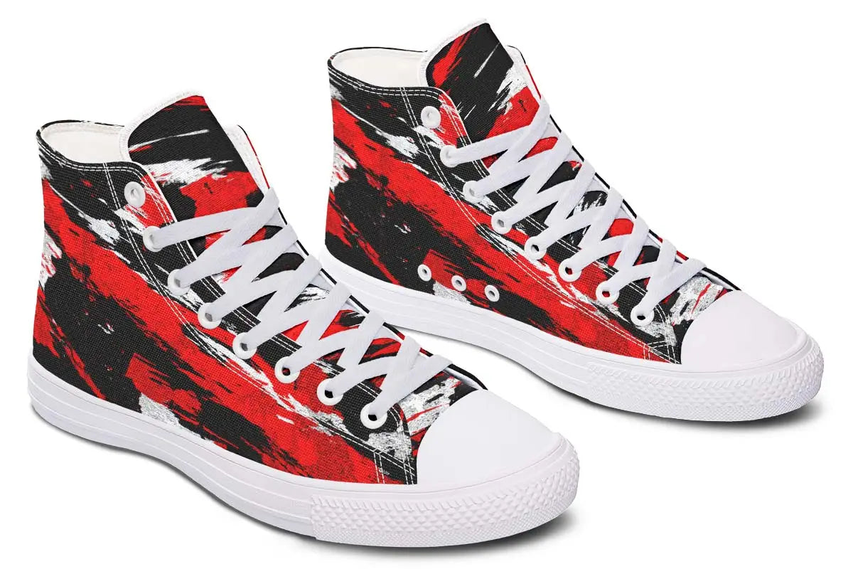 Printed Couple High Top Canvas Shoes