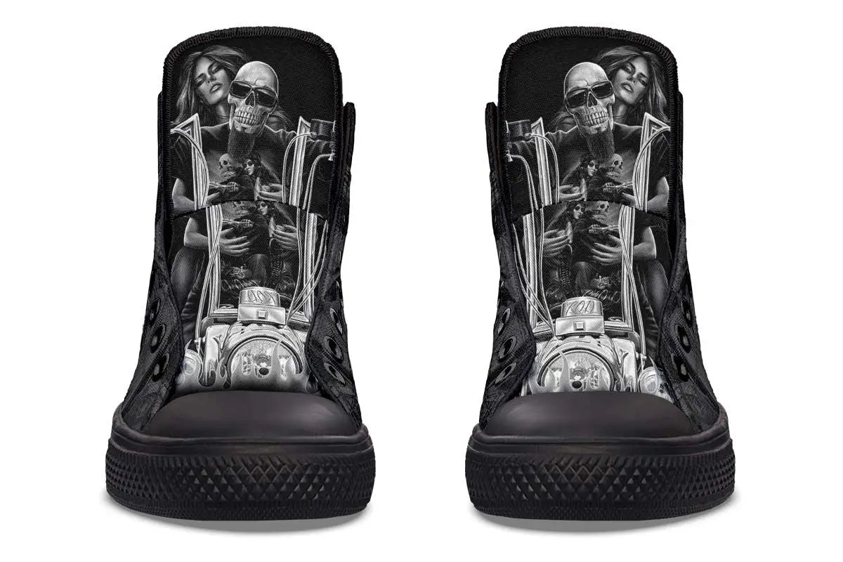 Printed Couple High-top Canvas Shoes