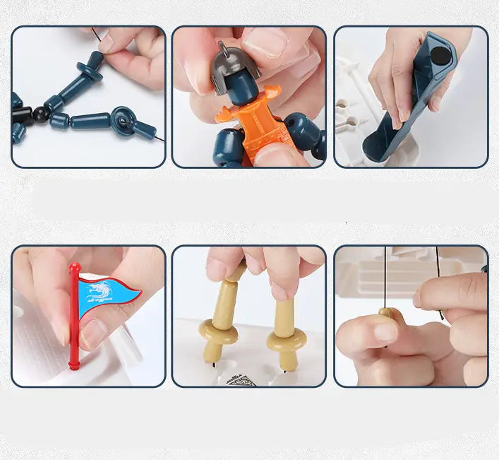 Plastic Bamboo Man Hero Two Player Battle Toy