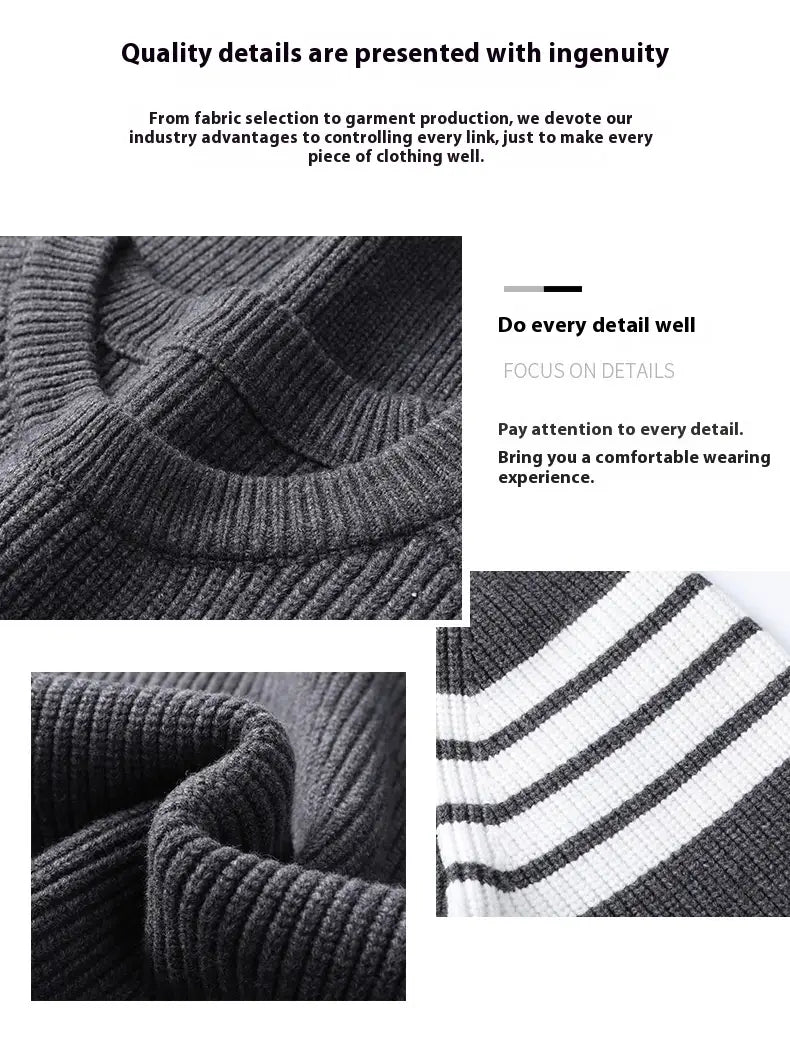 Loose-fitting Pullover Round-neck Men’s Bottoming Shirt