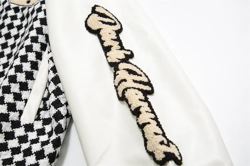 Dice Pattern Embroidered Baseball Uniform Men