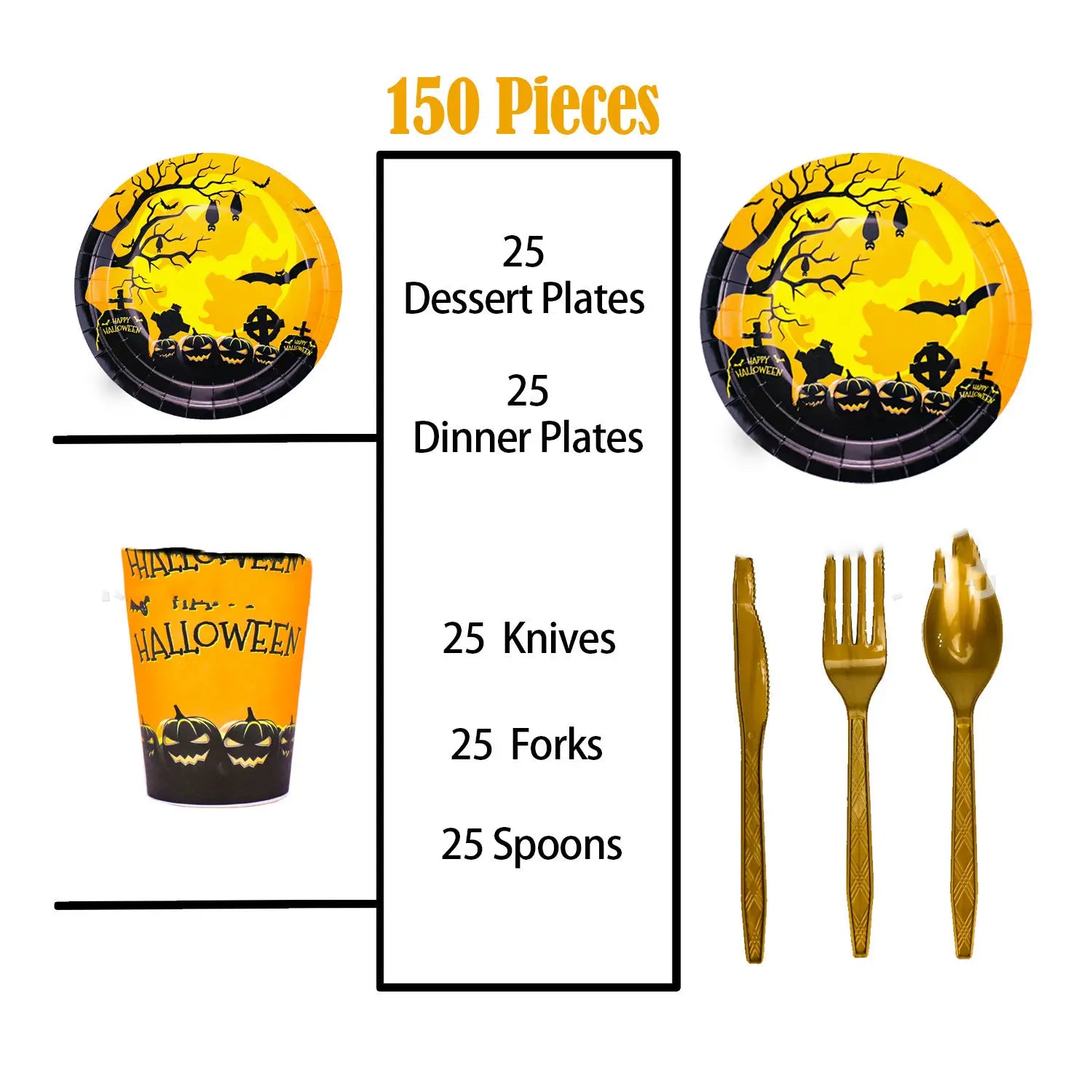 Amazon Halloween Party Tableware Paper Cups Plates Paper Towels