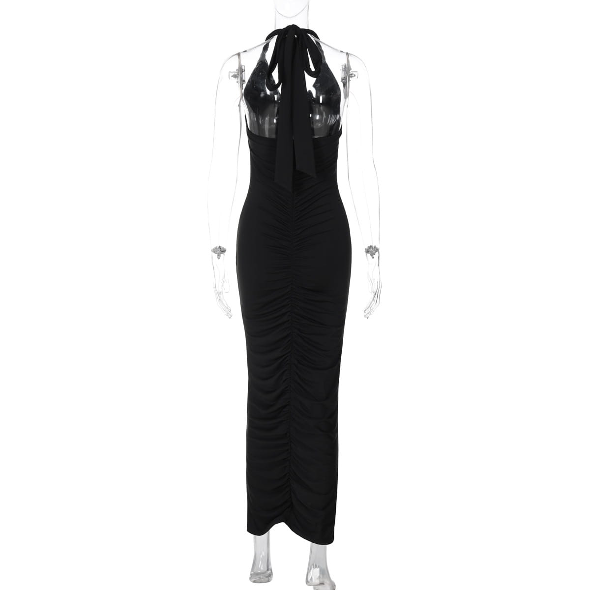 Women’s Fashion V-neck Backless Lace-up Dress