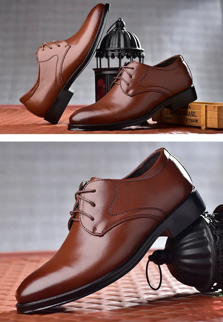 Black Shoes With Pointed Toe For Men